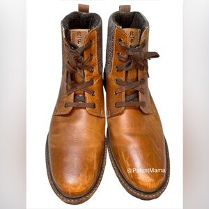 RESERVED FOOTWEAR MEN’S LEATHER & TWEED BOOTS – TAN – SIZE 11